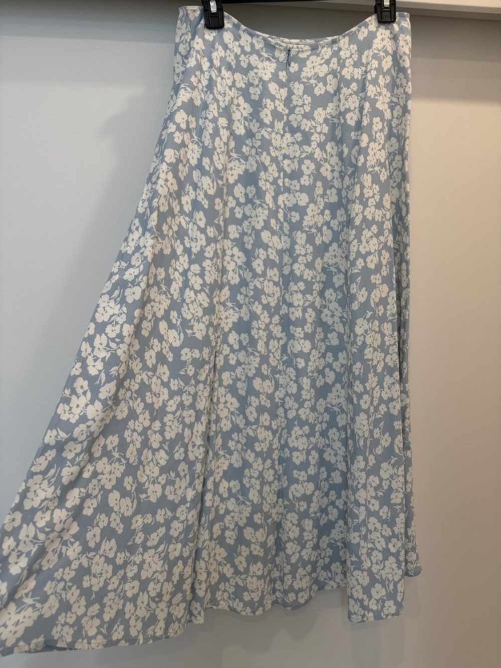 Reformation Women's Light Blue Floral Slip Skirt - Picture 6 of 12